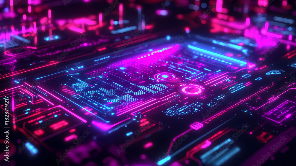 Immerse yourself in the ethereal glow of this purple-dominant hologram design. Perfect for adding a futuristic touch to your project Immerse yourself in the ethereal glow of this purple-dominant hologram design. Perfect for adding a futuristic touch to your project