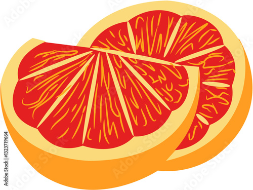  fresh juicy orange Slice