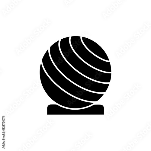 creative details yoga balance ball icon vector illustration