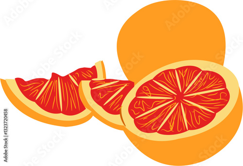  fresh juicy orange Slice