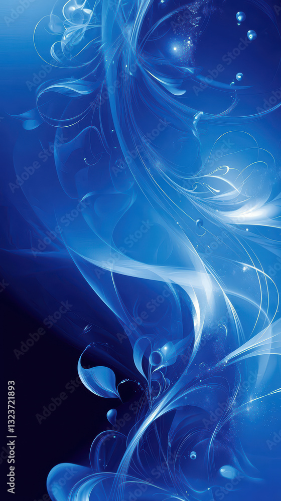 Abstract Blue Elegance: A mesmerizing abstract composition in shades of blue, evoking a sense of ethereal beauty, fluidity, and dynamic motion. Abstract Blue Elegance: A mesmerizing abstract composition in shades of blue, evoking a sense of ethereal beauty, fluidity, and dynamic motion.