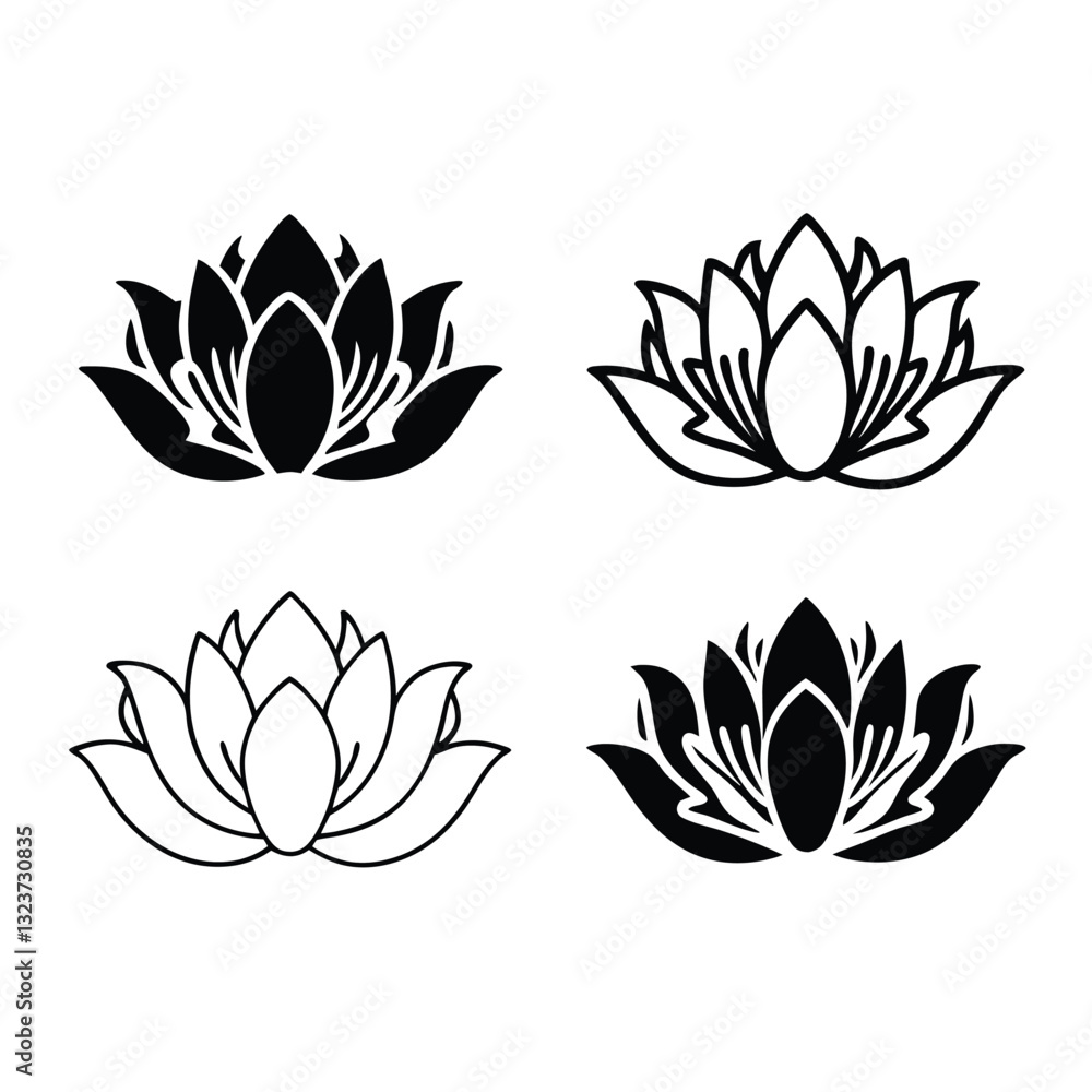 Obraz premium lotus-icon-set-on-white-background-vector-image (3).eps