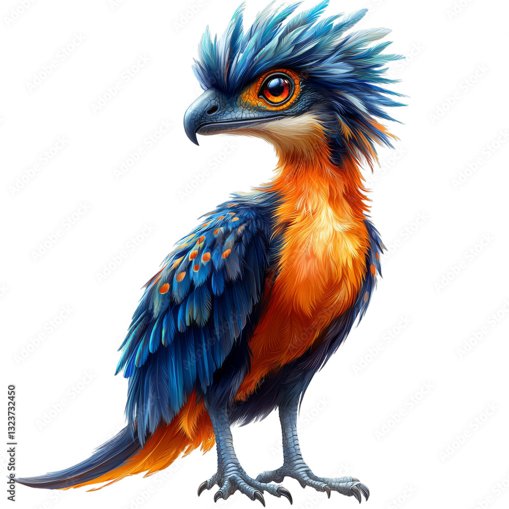 Fototapeta premium Fantastic Colorful Avian Creature Illustration