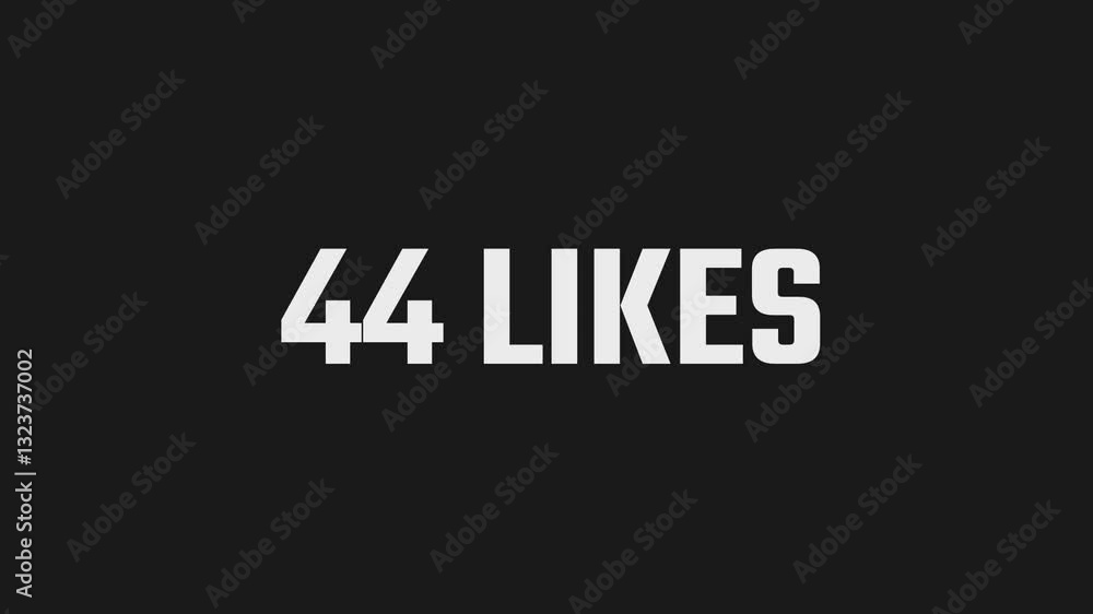 Animated 100 likes on black screen background Animated 100 likes on black screen background
