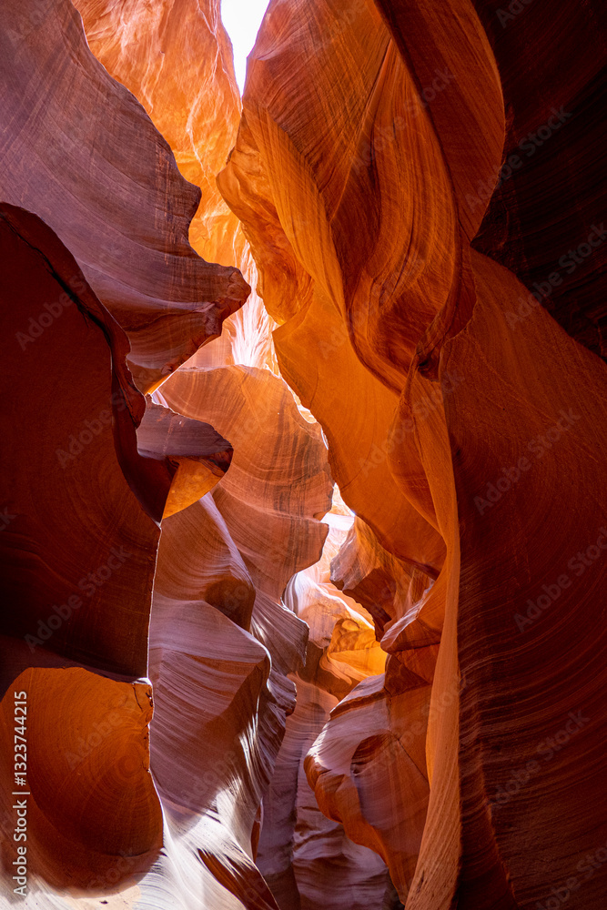 Lower Antelope Canyon natural sandstone rock formation, Page Arizona USA