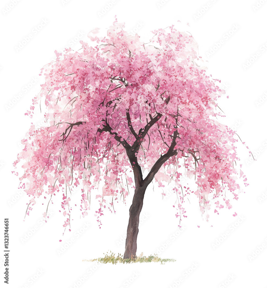 Obraz premium Pink Cherry Blossom Tree