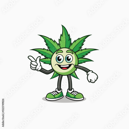 Cute happy cannabis weed mascot logo. Fun Weed Mascot Illustration Download