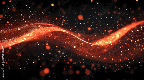 Obraz na płótnie Abstract red and black image with glowing particles w salonie