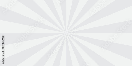 Abstract white and gray retro with sunburst pattern design. Vintage sunrays illustration swirl line. sun beam vector banner design and comic burst gradient concept pattern.	
