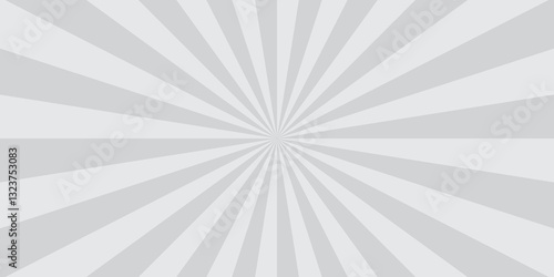 Abstract white and gray retro with sunburst pattern design. Vintage sunrays illustration swirl line. sun beam vector banner design and comic burst gradient concept pattern.	
