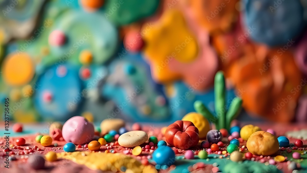 Fototapeta premium A Delightful Scene of Colorful Easter Eggs Nestled Among Fresh Green Grass, Creating a Cheerful and Vibrant Atmosphere That Brings the Spirit of Easter to Life with the Beauty of Springtime Nature