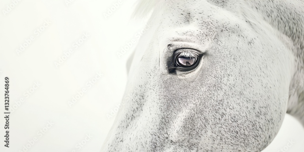 Fototapeta premium A close up of a horse's eye with a blurry background