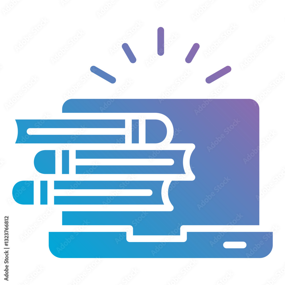 Fototapeta premium Online Library Icon