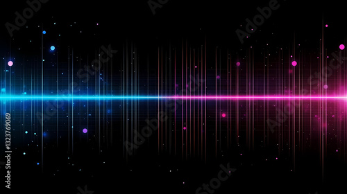 Obraz na płótnie Blue and purple waves with scattered dots w salonie