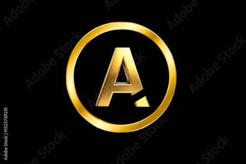 premium golden letter a logo, modern, sleek, and professional branding design