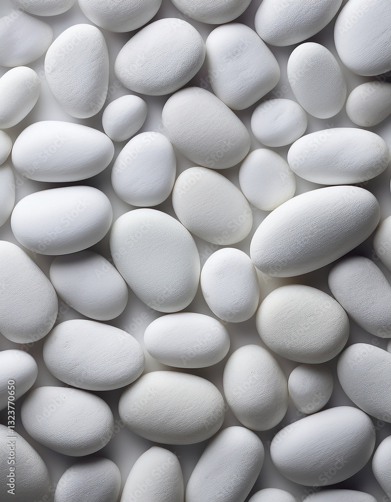 White Pebble Stones Texture with Smooth Surfaces White Pebble Stones Texture with Smooth Surfaces