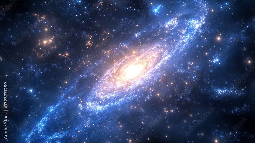 Fototapeta premium AbstractArt Abstract Image View Stars Glowing Galaxy