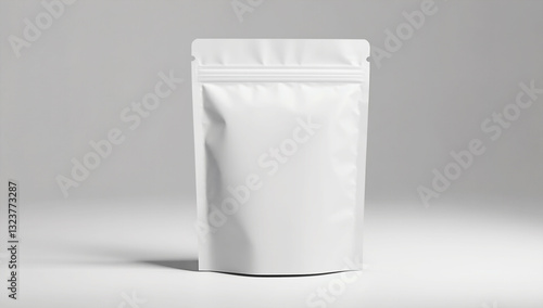 white zip pouch packging mockup
