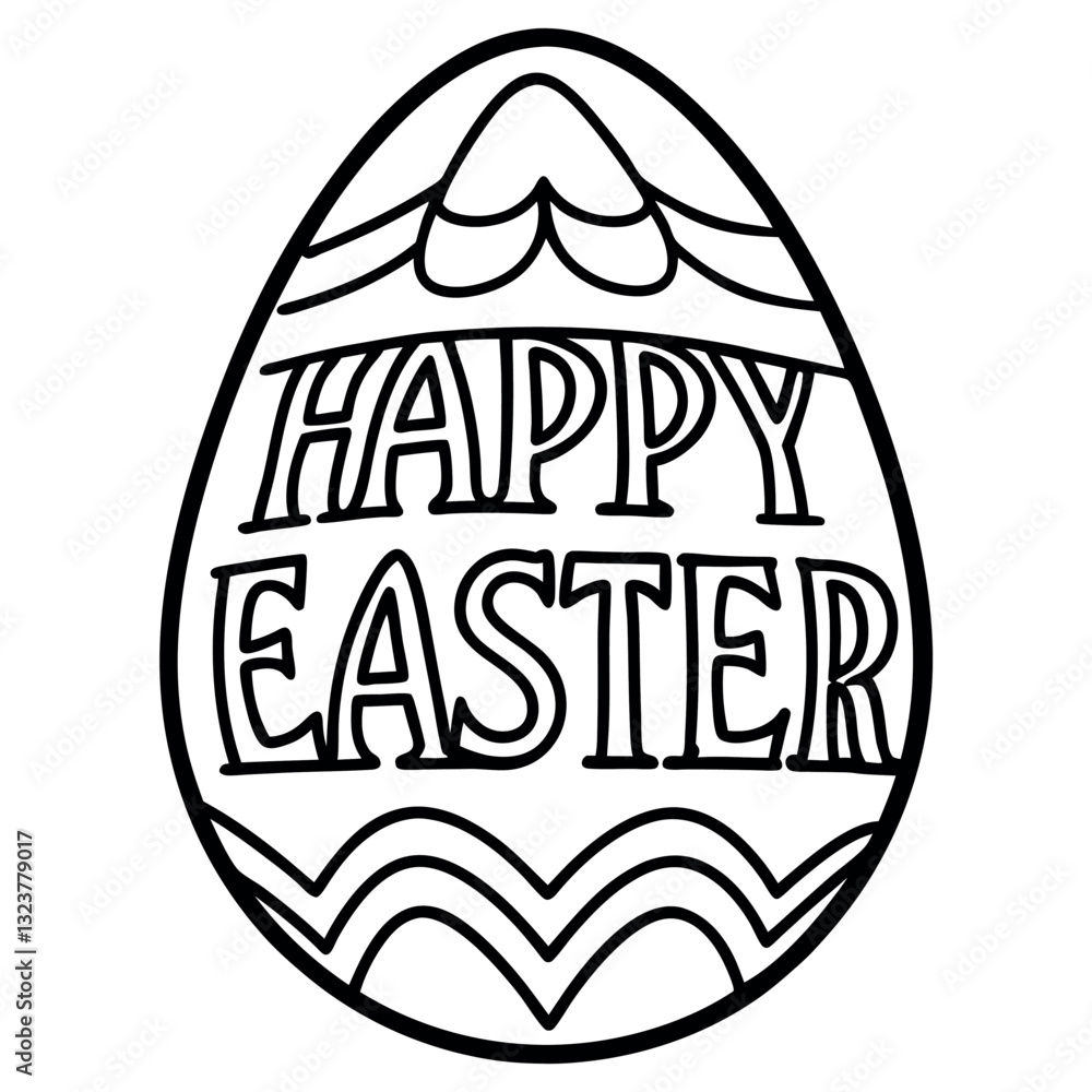 Engraved happy easter inside an egg personalize. Engraved happy easter inside an egg personalize.