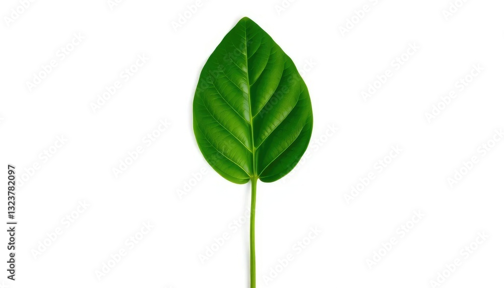 Single vibrant green plant, isolated on pure white backdrop, natural, growth Single vibrant green plant, isolated on pure white backdrop, natural, growth