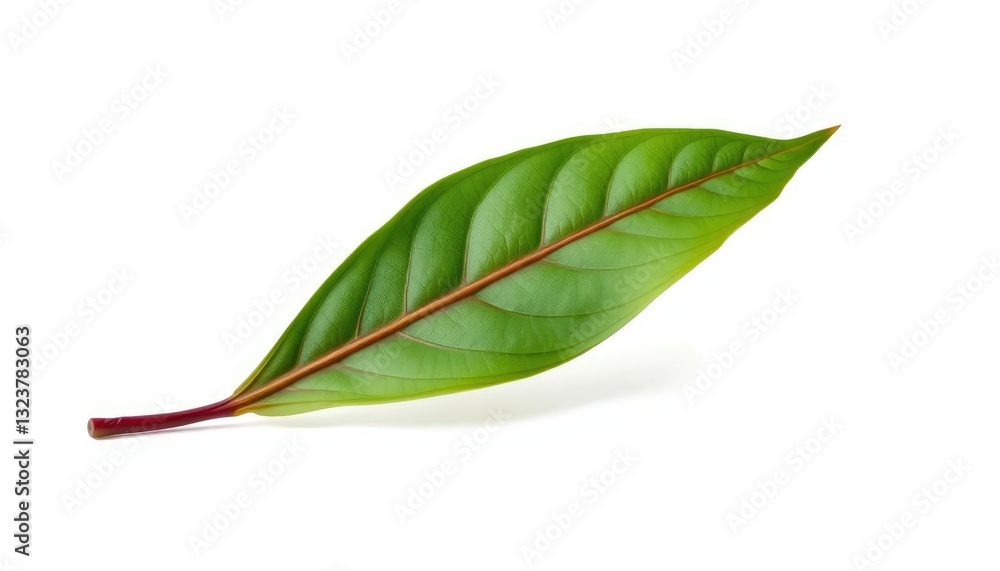Single, wilting leaf isolated on pure white background, texture, leaf Single, wilting leaf isolated on pure white background, texture, leaf