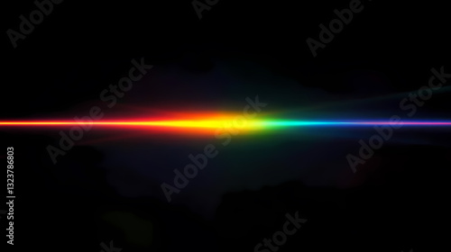 Obraz na płótnie Rainbow light beam on a black background w salonie