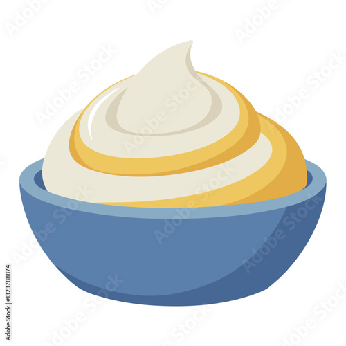 Illustration-of-sour-cream-isolated.