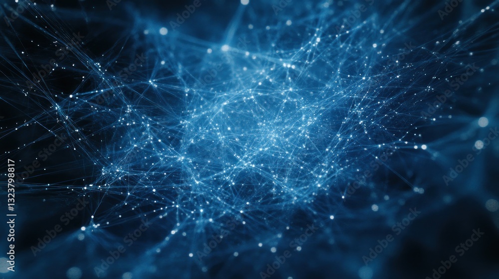 Abstract representation of a digital network of connected nodes Abstract representation of a digital network of connected nodes