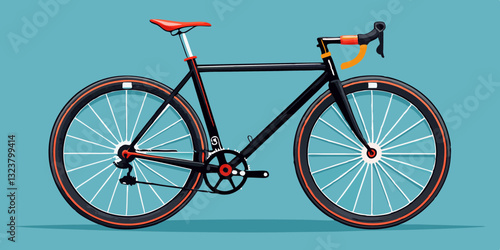 black racing sport road racer bike bicycle racer isolated