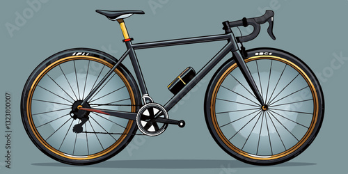 black racing sport road racer bike bicycle racer isolated