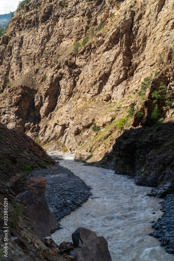 river in the canyon of the mountains river in the canyon of the mountains