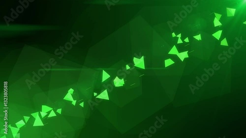 green floating crystals with gradient backgrounds and 3d cubes background animation