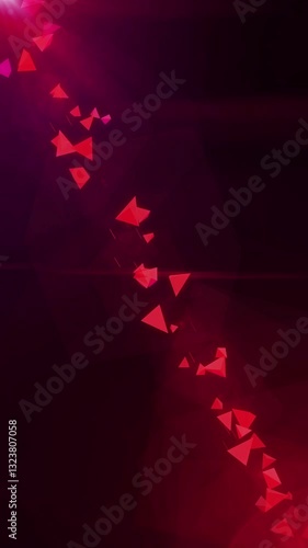 portrait red floating crystals with gradient backgrounds and 3d cubes background animation