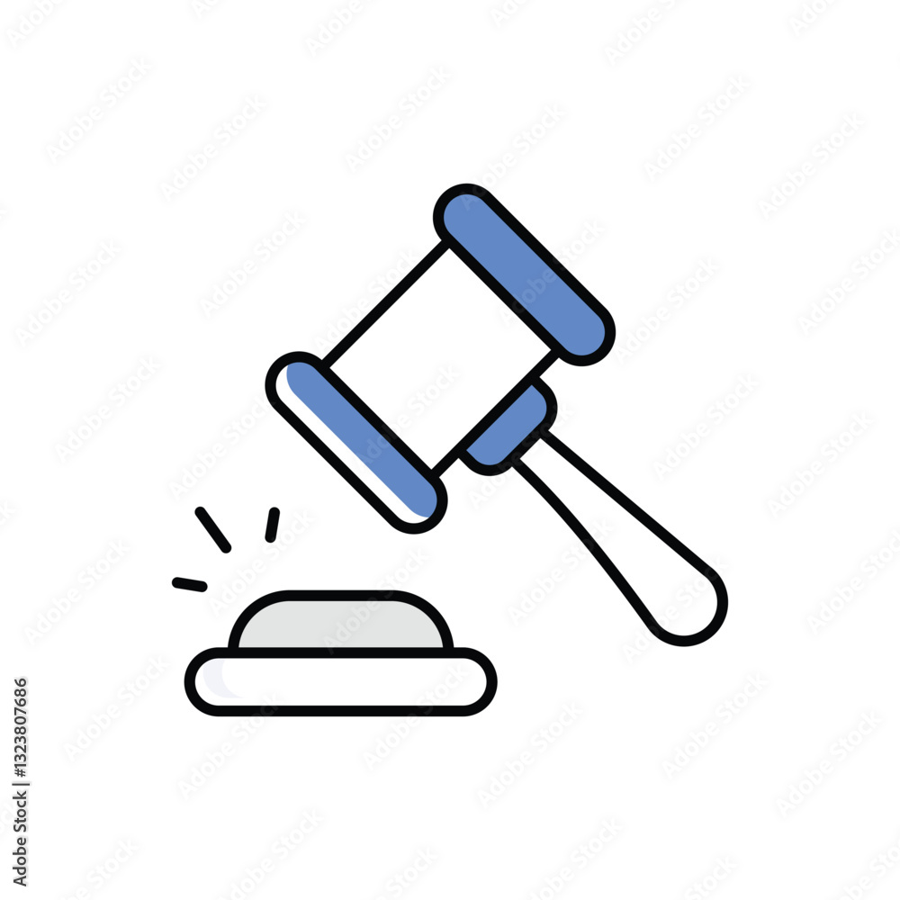 Gavel Vector icon Gavel Vector icon