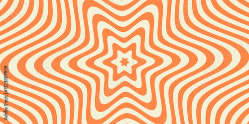 Groovy hippie 70s backgrounds. Waves, swirl, twirl pattern