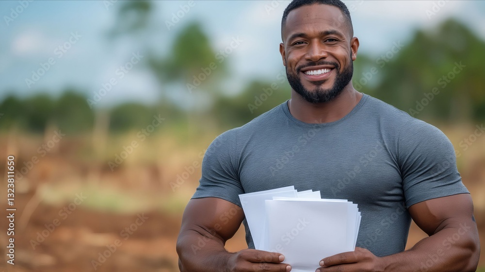 A man holding a stack of papers in his hands A man holding a stack of papers in his hands
