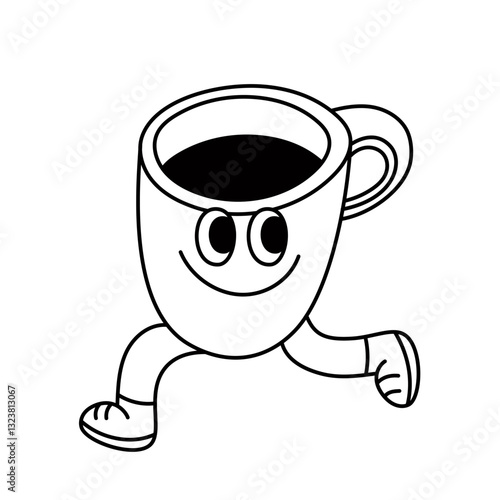 Vector logo design template and graphic element for advertising, branding, posters and banners, funny cartoon illustration with smiling character and mascot,