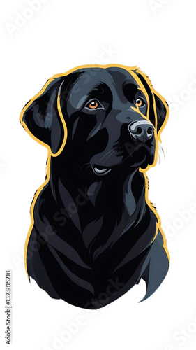labrador retreiver Silhouette, Vector illustration