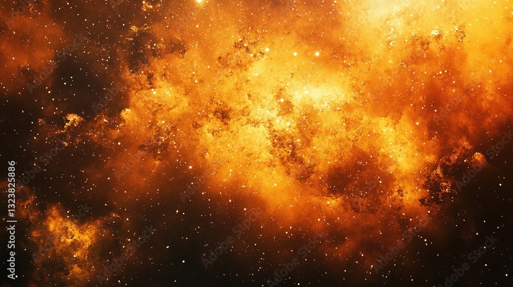 Obraz premium Distant blazar radiating intense light, surrounded by cosmic dust, a mysterious early universe phenomenon. 