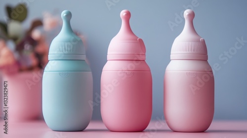 A sleek, BPA-free baby bottle, crafted with an anti-colic design for gentle feeding and featuring a secure grip for effortless handling by tiny hands.