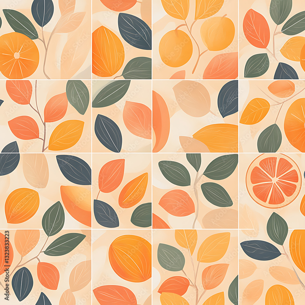 Fototapeta premium wallpaper or carpet, pastel pattern illustrator