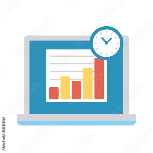 Business analytics laptop screen