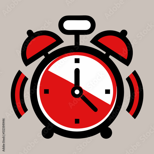 red alarm clock