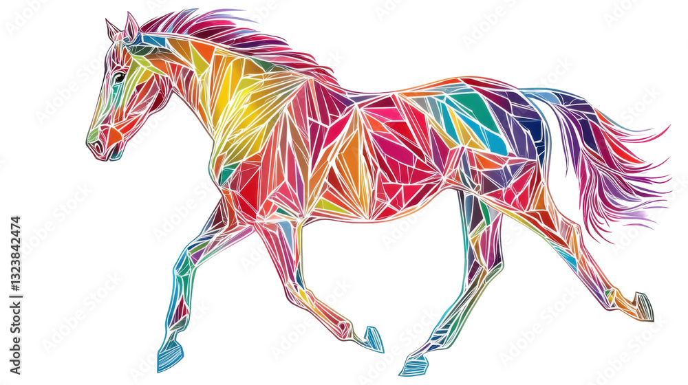 Obraz premium Horse liner art isolated on white background