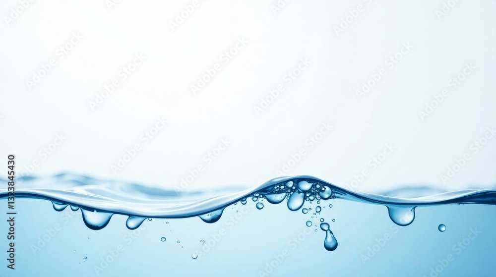Serene Aquatic Scene A Gentle Undulation of Crystal-Clear Water with Suspended Air Bubbles Serene Aquatic Scene A Gentle Undulation of Crystal-Clear Water with Suspended Air Bubbles
