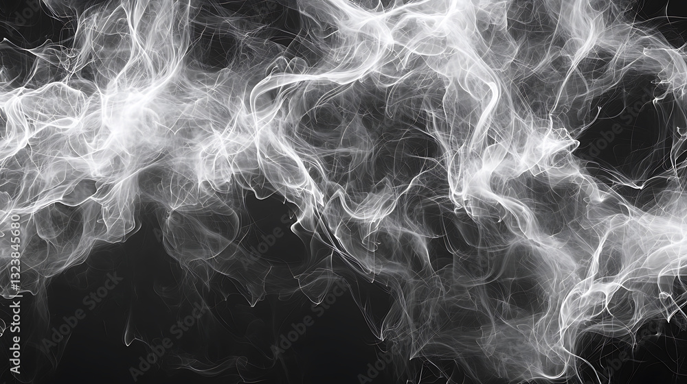 Obraz premium Dynamic smoke patterns abstract background digital art dark environment artistic view fluid motion exploration