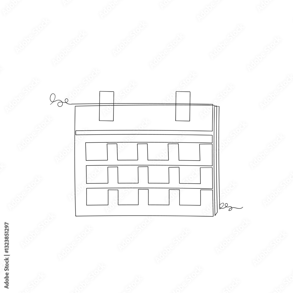 continuous line drawing doodle Calendar icon. Simple vector illustration continuous line drawing doodle Calendar icon. Simple vector illustration