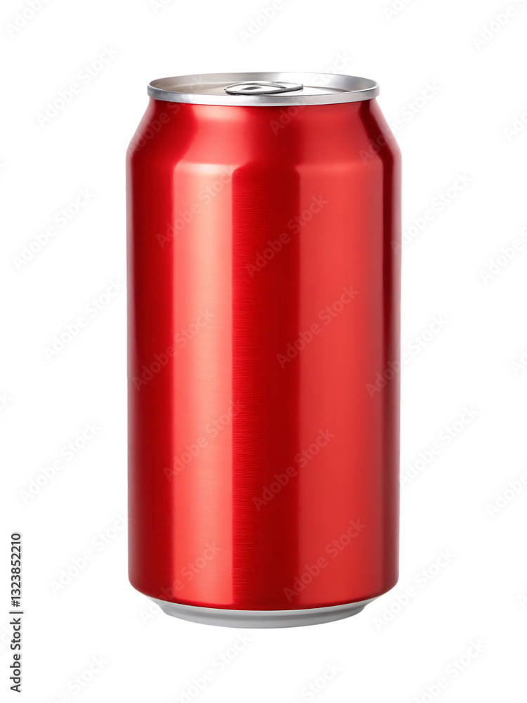 Blank red aluminum soda can, isolated on white background. Blank red aluminum soda can, isolated on white background.
