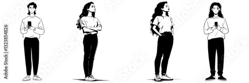 Best Women Pose Silhouette Ideas for Designers & Photographers
