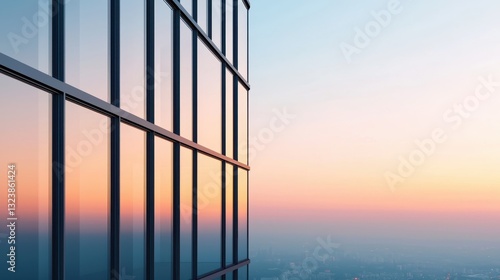 Wallpaper Mural Modern glass building reflecting the sunset sky. Architecture and urban development concept. Torontodigital.ca